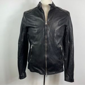 Allsaints Cora Leather Zipper Jacket M